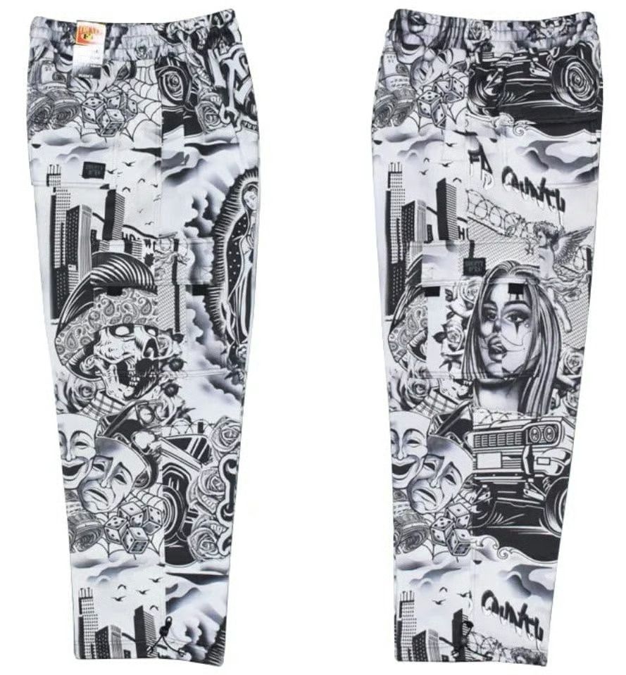 FB COUNTY TATTED GRAFFITI SWEATPANTS