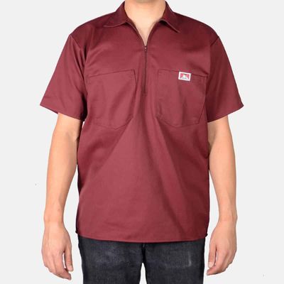 128 BEN DAVIS BURGANDY S/S SHIRT