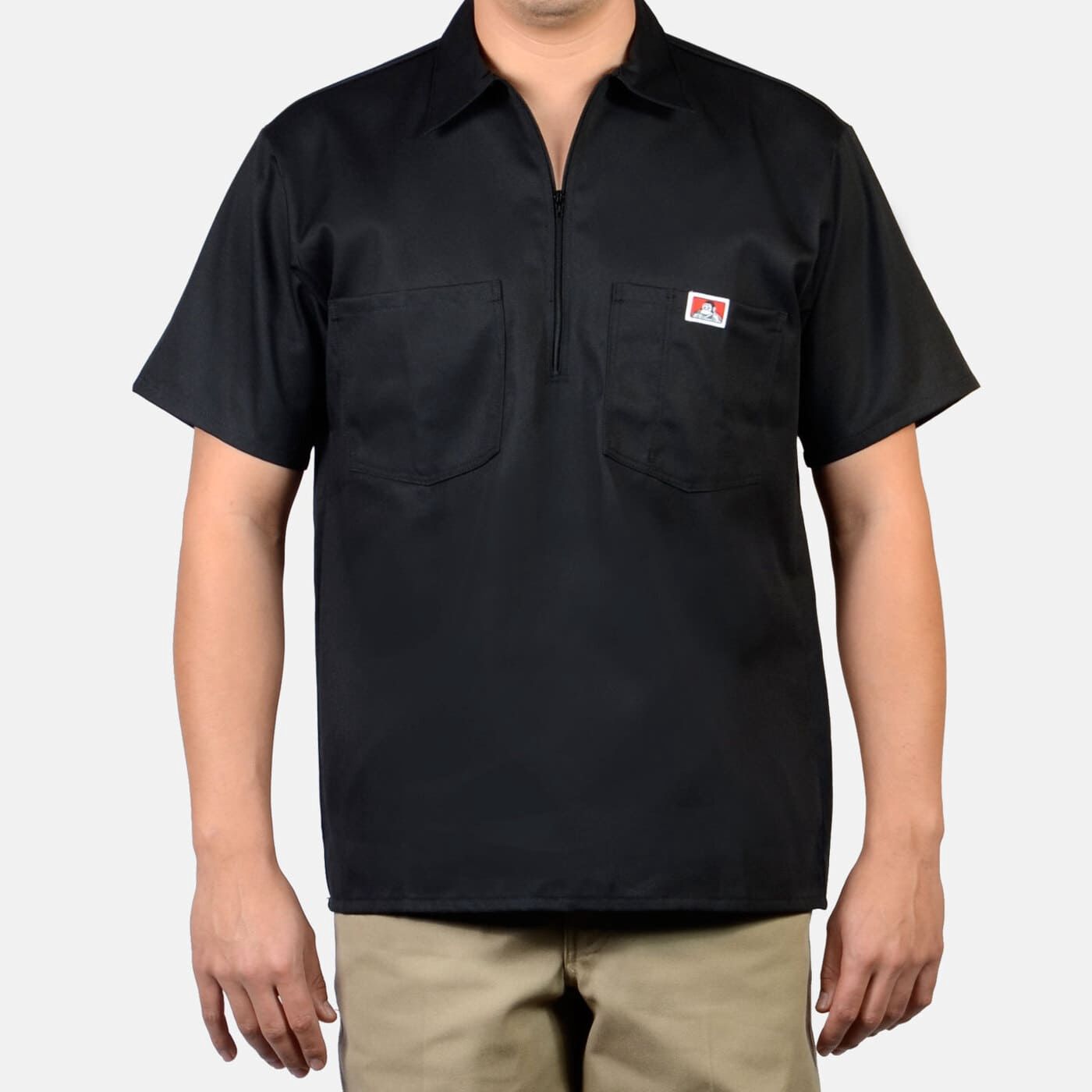 124 BEN DAVIS S/S BLK SHIRT