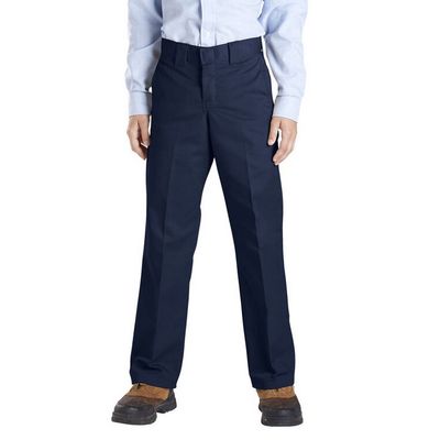 QP873DN BOYS DICKIES SLIM STRAIGHT PANTS  NAVY
