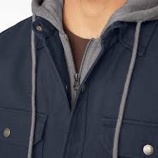 TJ213DN   FLEECE HOODED JACKET