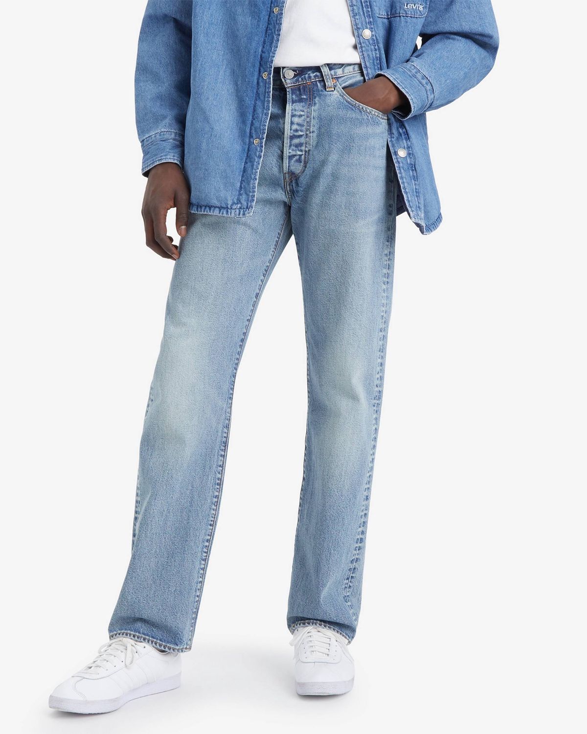 501-3633 MENS LT STONEWASH JEANS