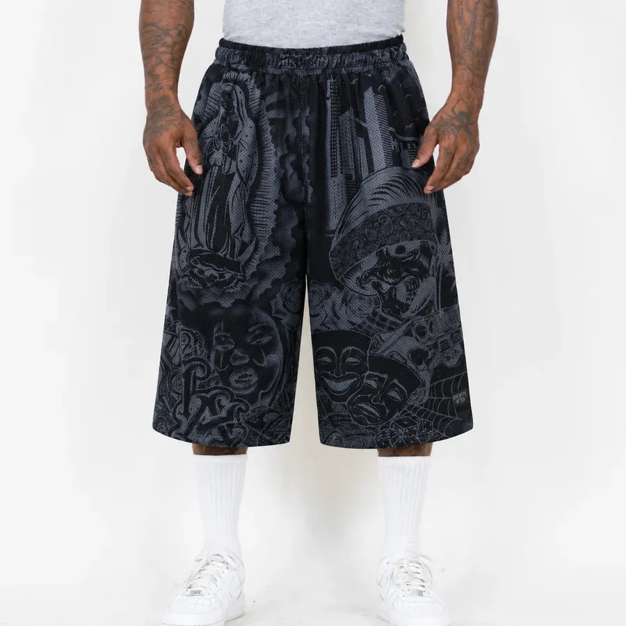 FB COUNTY GRAFFITI MESH SHORT