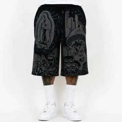 FB COUNTY RHINESTONE FLEECE SHORTS