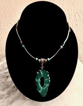 Dripping in Green Necklace