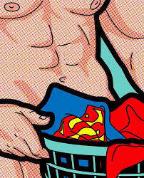 SUPERMAN DOING LAUNDRY