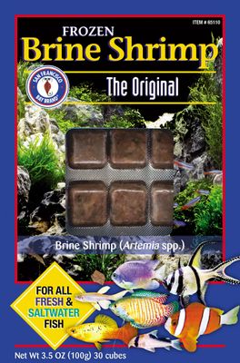 Brine Shrimp Fish Food (30 Cubes - 3.5 oz)