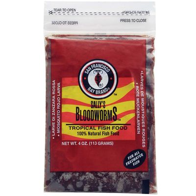 Blood Worms Fish Food Flats 4 oz