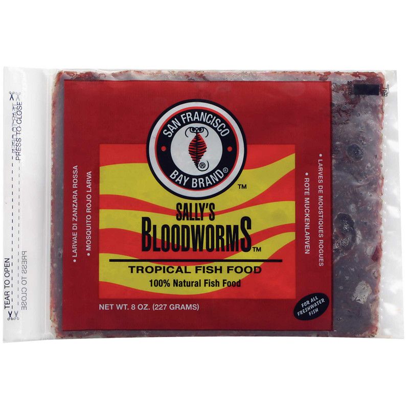 Blood Worms Fish Food Flats 8 oz