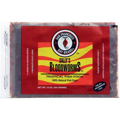 Blood Worms Fish Food Flats 16 oz