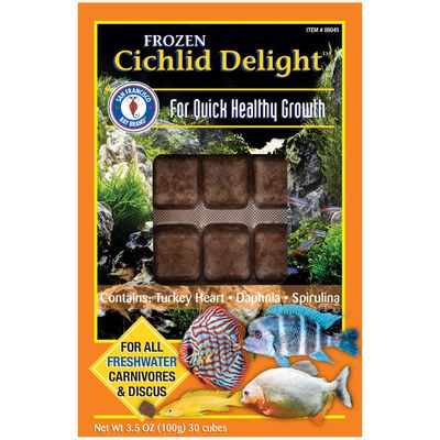 Cichlid Delight Fish Food (30 Cubes - 3.5 oz)
