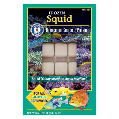 Squid Fish Food (30 Cubes - 3.5 oz)
