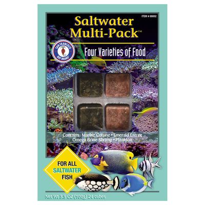 Saltwater Multi-Pack Fish Food (24 Cubes - 3.5 oz)