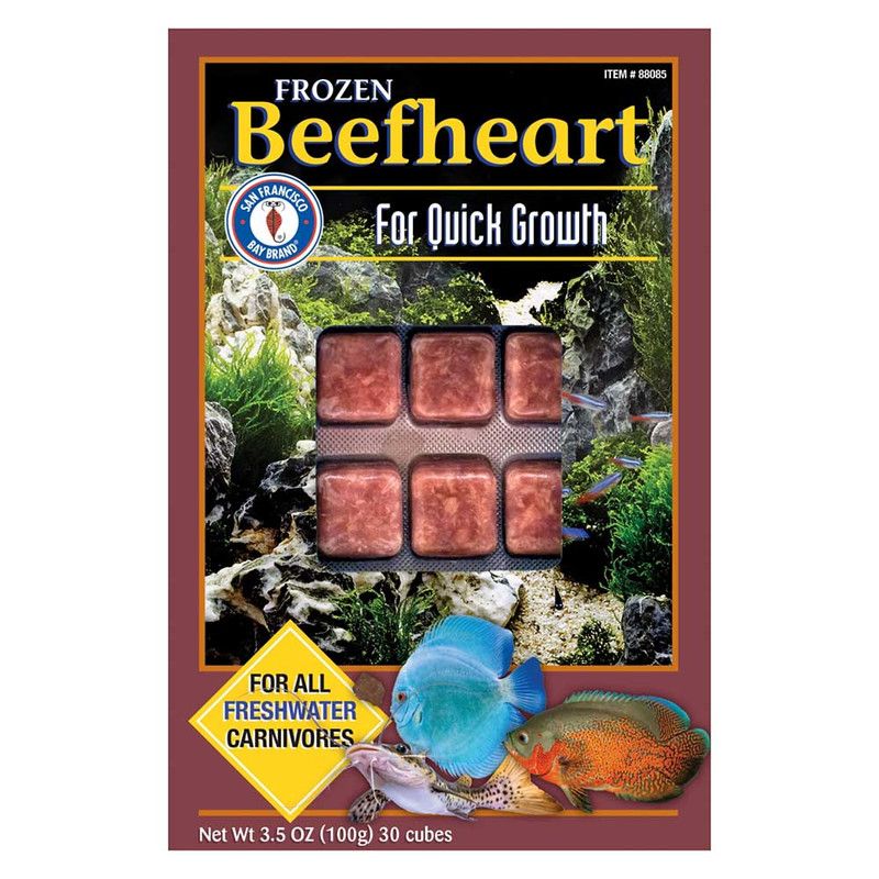 Beef Heart Fish Food (30 Cubes - 3.5 oz)