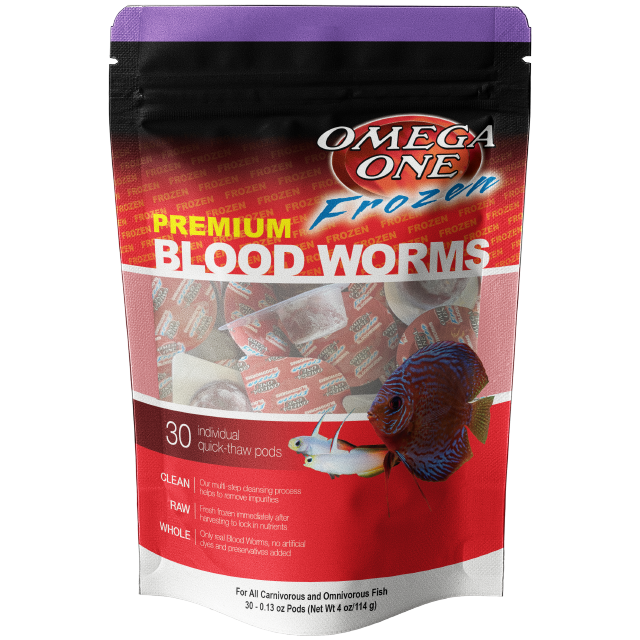 Blood Worm Pods Fish Food (30 Count - 4 oz)