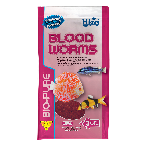 Blood Worms Fish Food Flats 16 oz