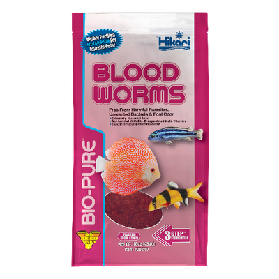 Blood Worms Fish Food Flats 16 oz
