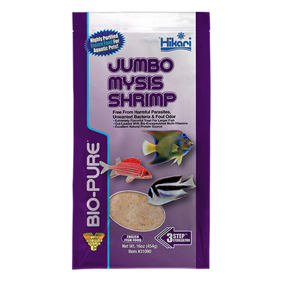 Mysis Jumbo Shrimp Fish Food Flats 16 oz