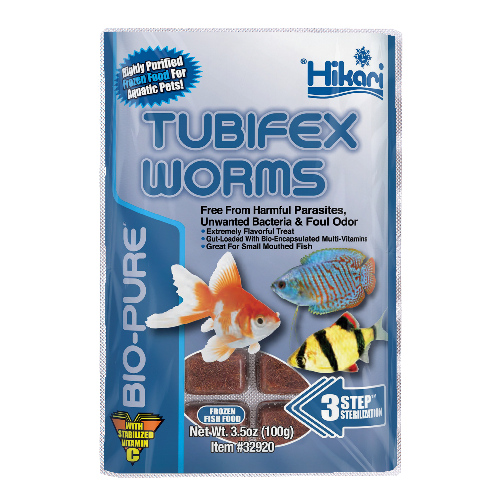 Tubifex Worms Fish Food (32 Cubes - 3.5 oz)