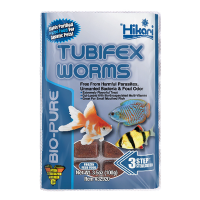 Tubifex Worms Fish Food (32 Cubes - 3.5 oz)