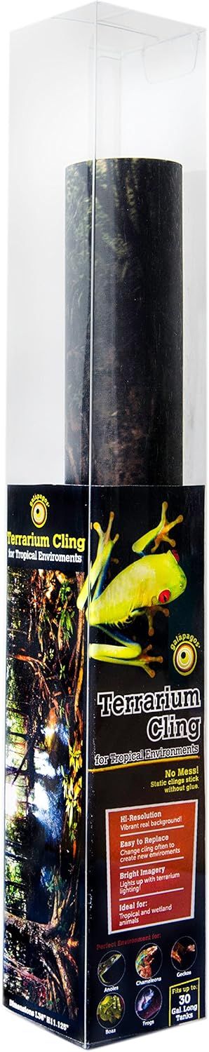 Galapagos Terrarium Cling Background Tropical 15 x 36