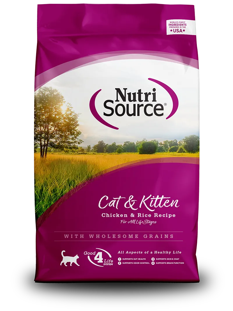 NutriSource Chicken &amp; Rice Cat/Kitten Food 1.5lb