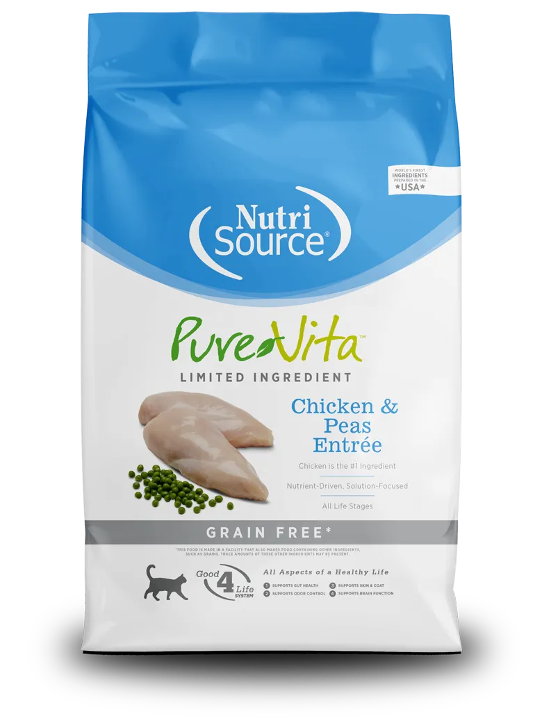 NutriSource Grain Free Pure-Vita Chicken &amp; Pea Cat Food 6.6lb