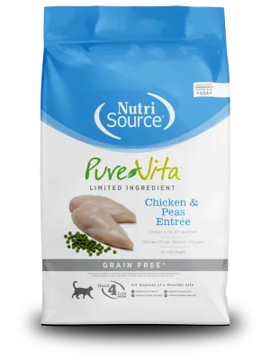 NutriSource Grain Free Pure-Vita Chicken &amp; Pea Cat Food 6.6lb