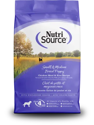 NutriSource Small/Medium Breed Puppy Chicken &amp; Rice Dog Food 12lb
