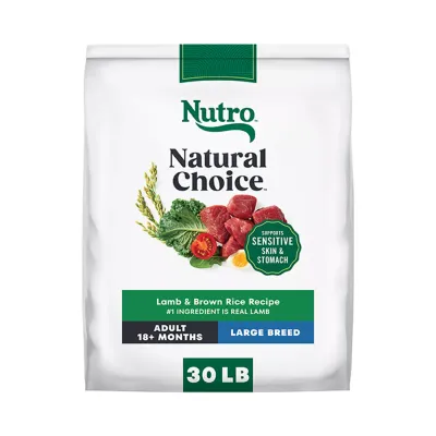 Nutro Large Breed Adult Lamb &amp; Brown Rice Dog Food 30lb