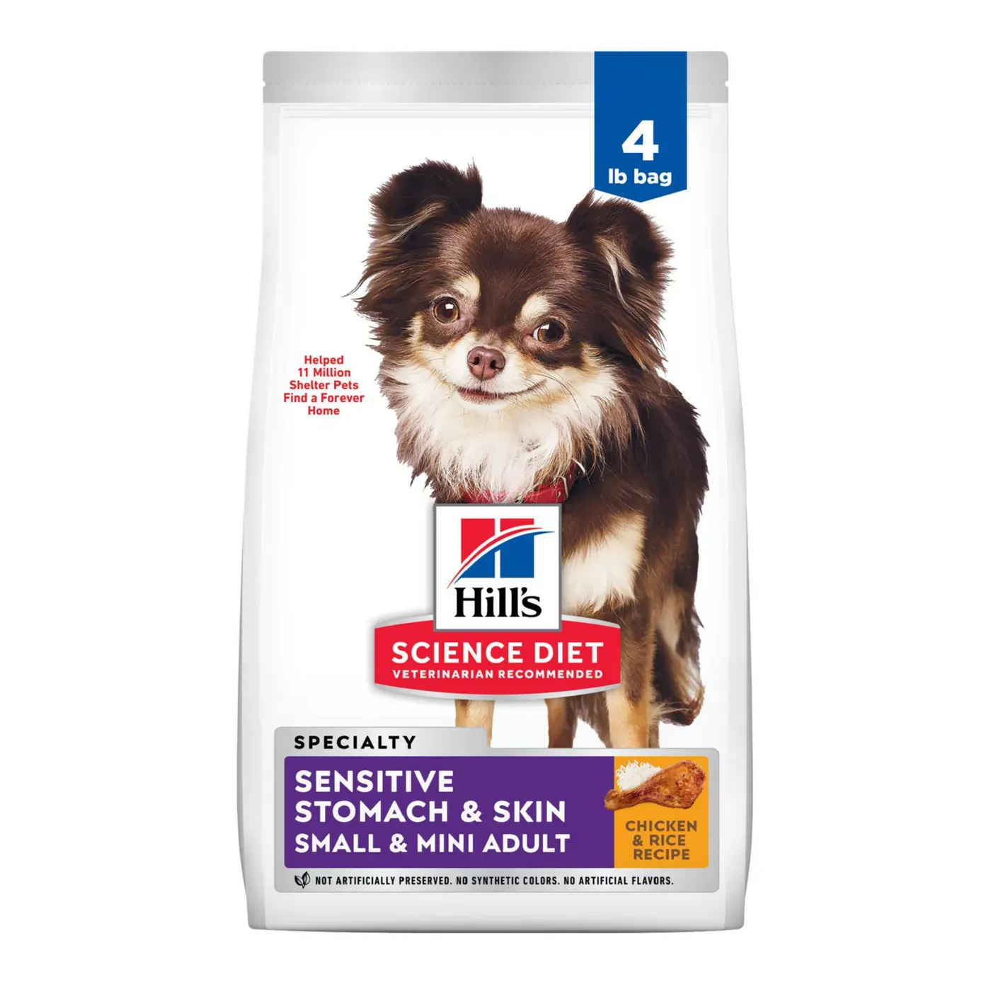 Science Diet Adult Sensitive Skin &amp; Stomach Toy Breed Dog Food 4lb