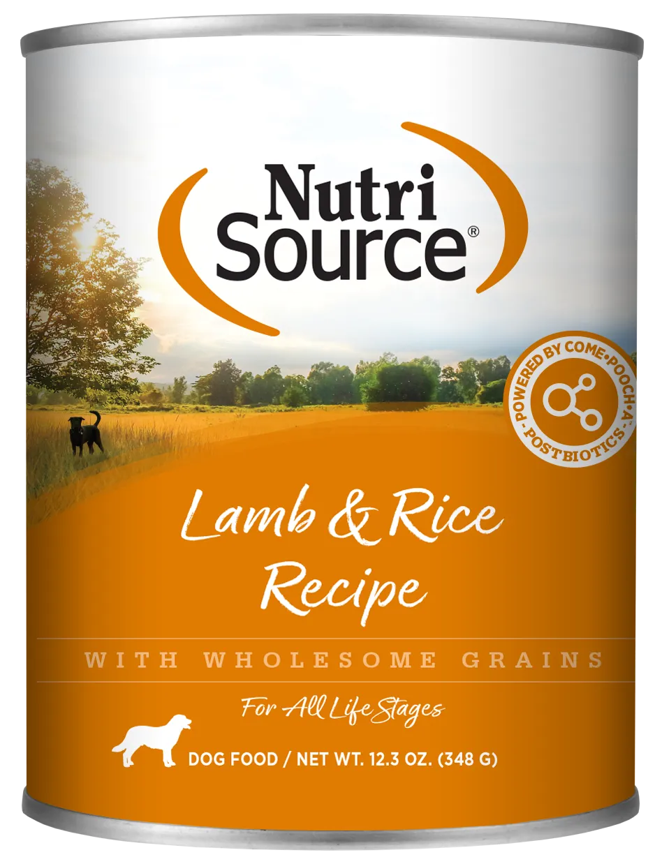 NutriSource Lamb &amp; Rice Canned Dog Food 13oz