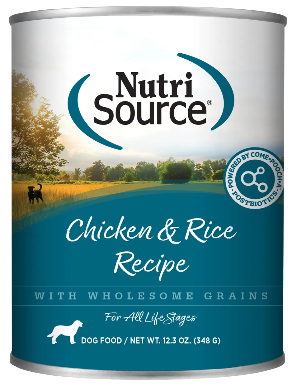NutriSource Chicken &amp; Rice Canned Dog Food 13oz