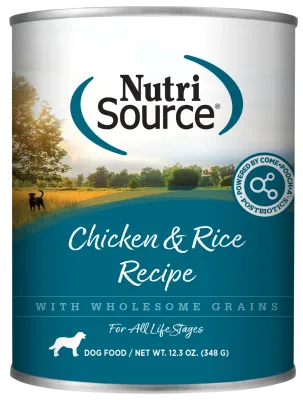 NutriSource Chicken &amp; Rice Canned Dog Food 13oz