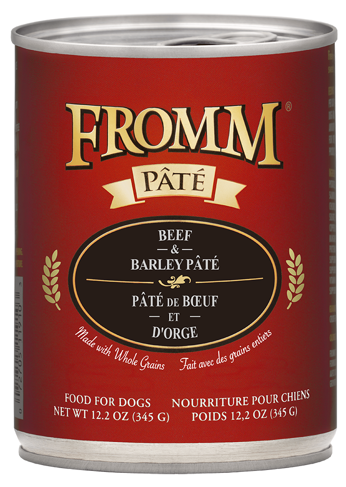 Fromm Beef &amp; Barley Pate Canned Dog Food 12oz