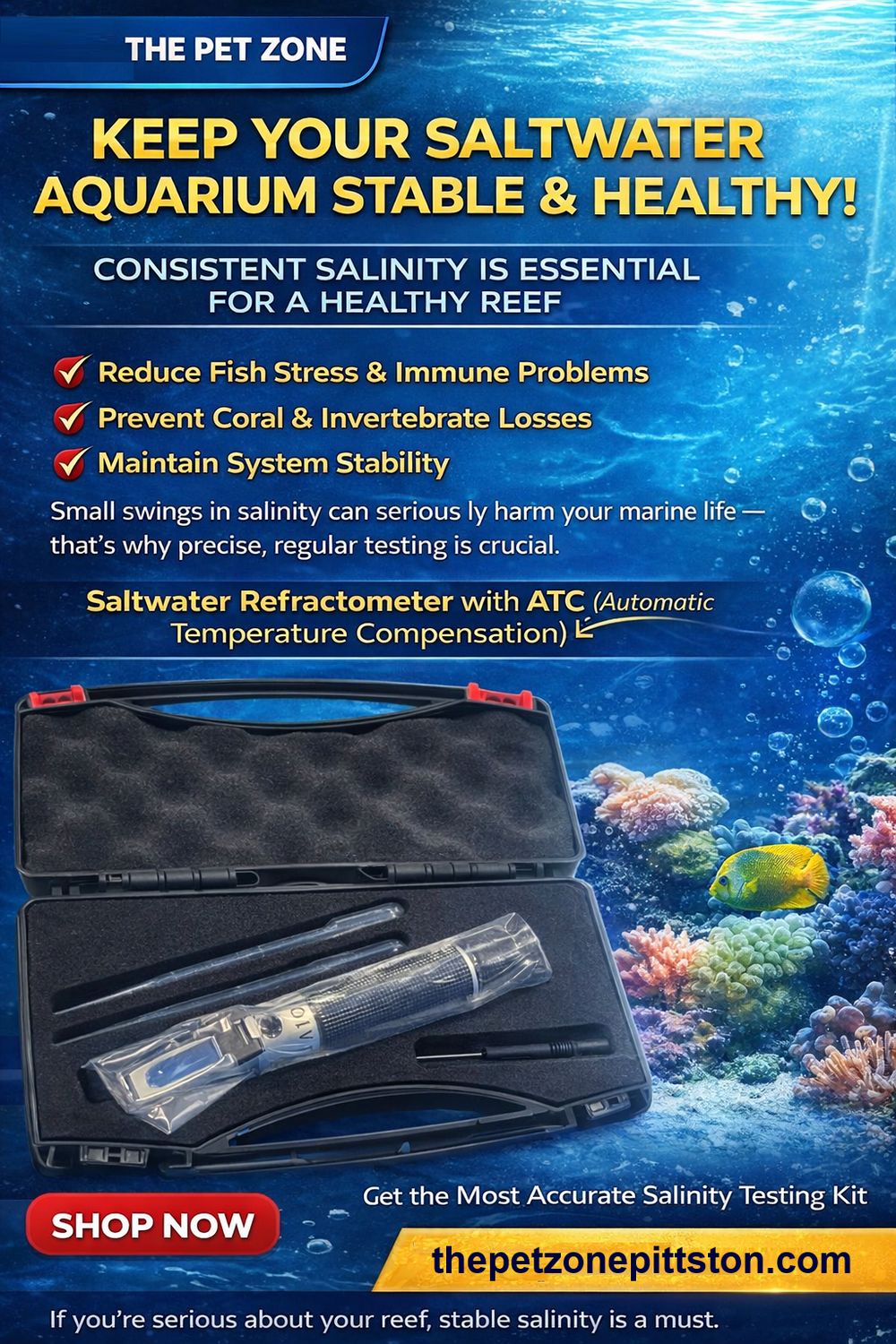 Saltwater Refractometer with ATC