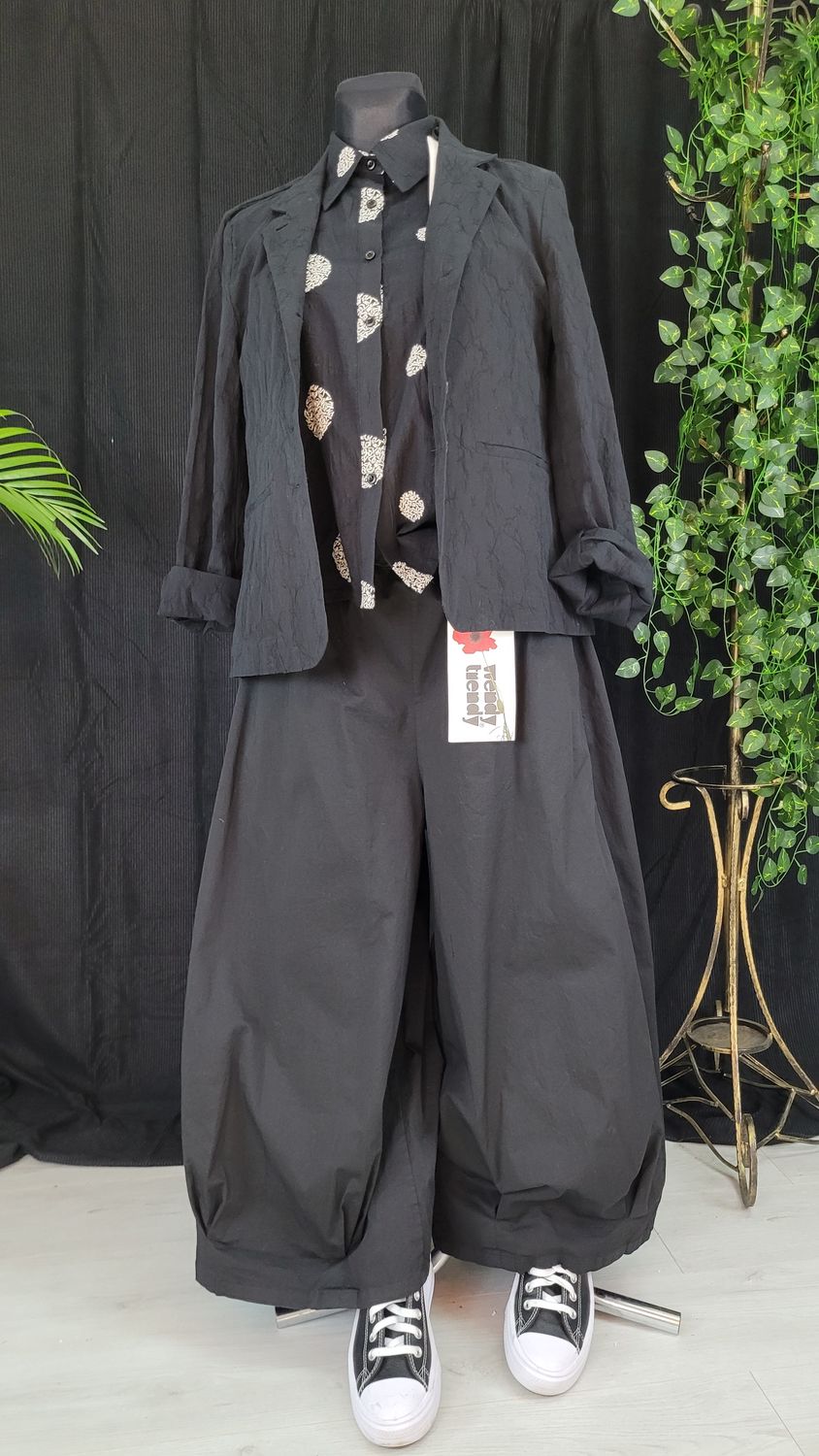 Spodnie palazzo z zaszewkami Wendy Trendy