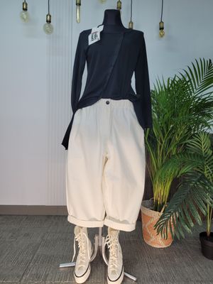 Spodnie Wendy Trendy barell balonowe ecru