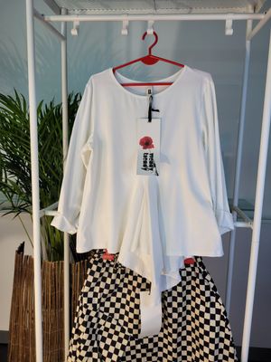 Bluzka Wendy Trendy ze szpicem biała