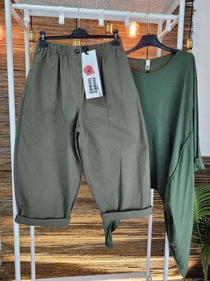 Spodnie Wendy Trendy Structure khaki barrel