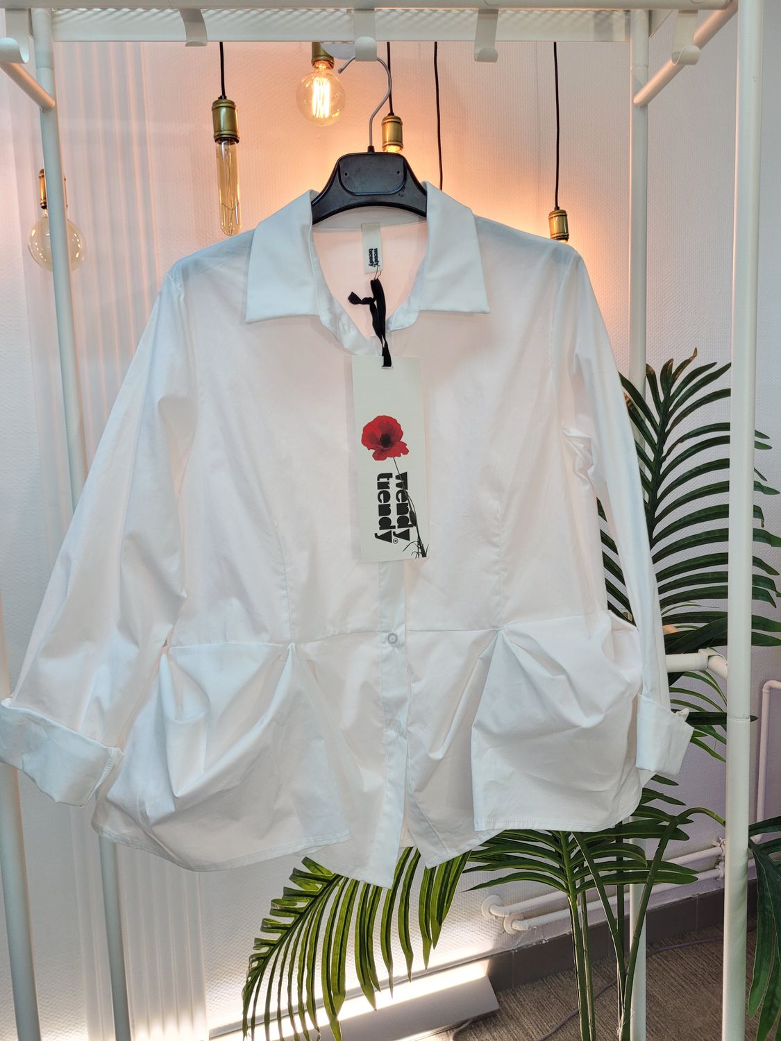 Koszula biała z baskinką Wendy Trendy