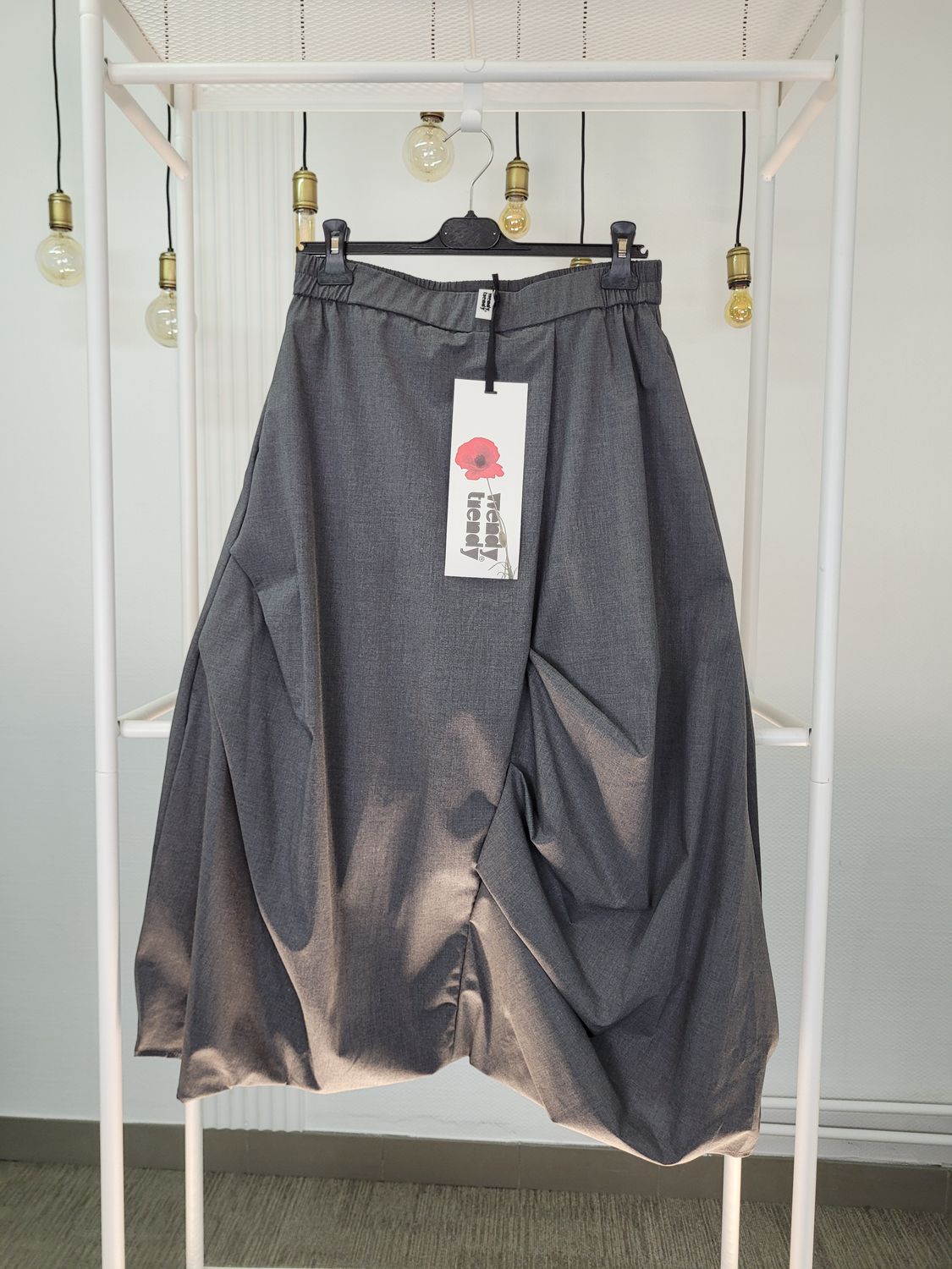 Spodnie buggy spódnico - spodnie szare Wendy Trendy