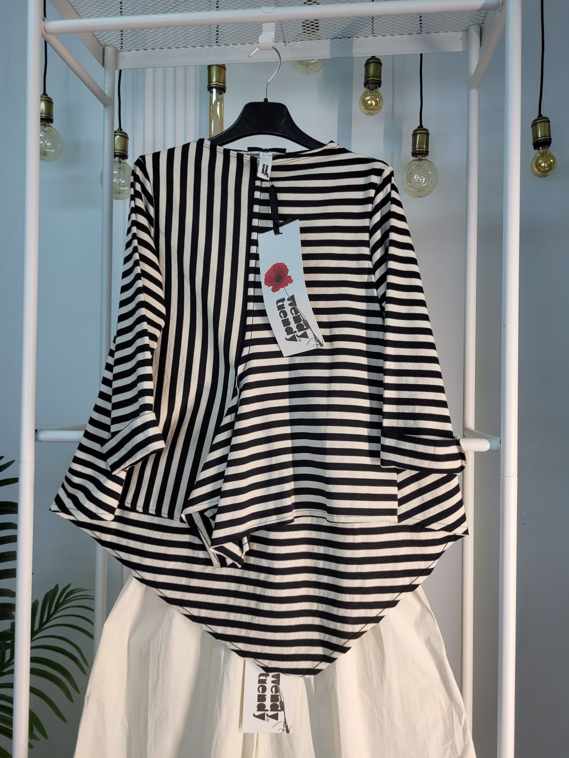 Bluzka w paski poziom-pion Wendy Trendy