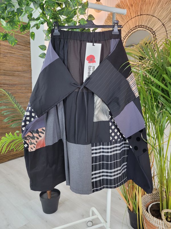 Spódnica patchwork z zakładkami Wendy Trendy