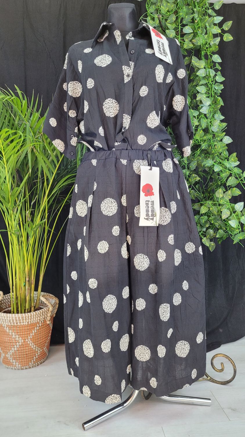 Spodnie kuloty w kropkii Wendy Trendy