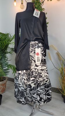 Szerokie spodnie z wiskozy w print Wendy Trendy
