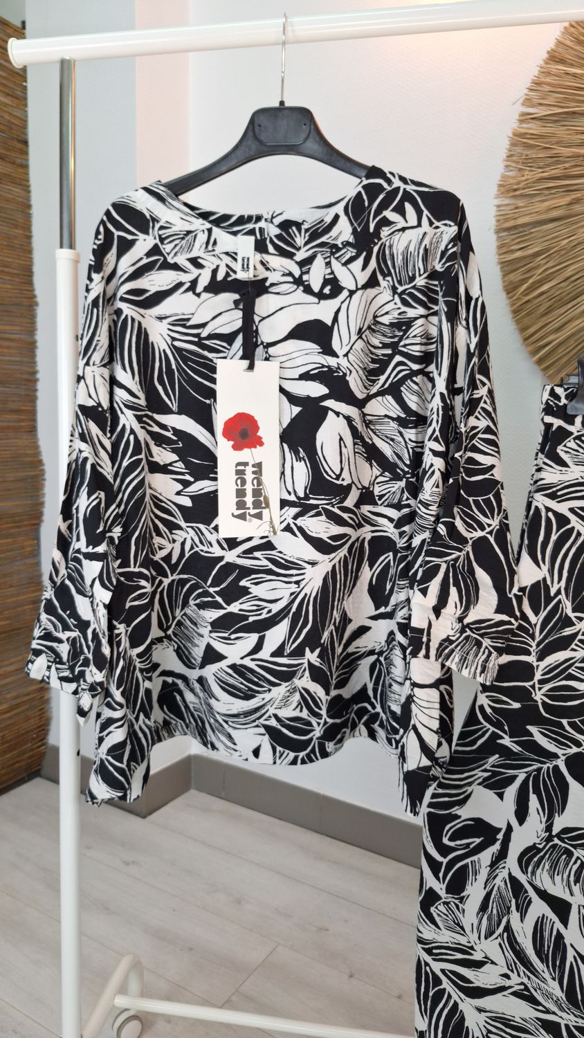 Bluzka z wiskozy w print Wendy Trendy