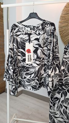 Bluzka z wiskozy w print Wendy Trendy