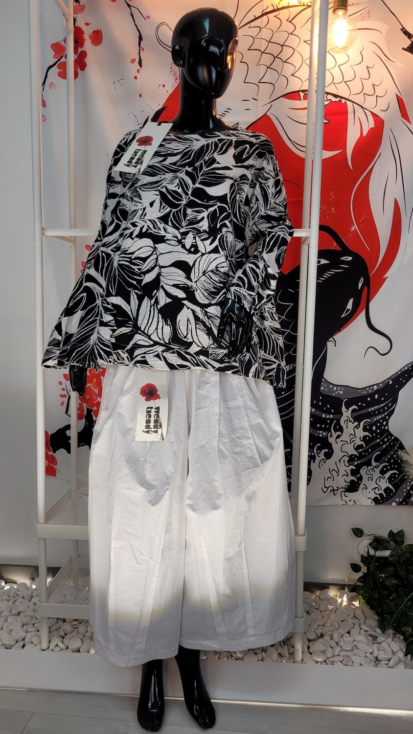 Bluzka z wiskozy w print Wendy Trendy