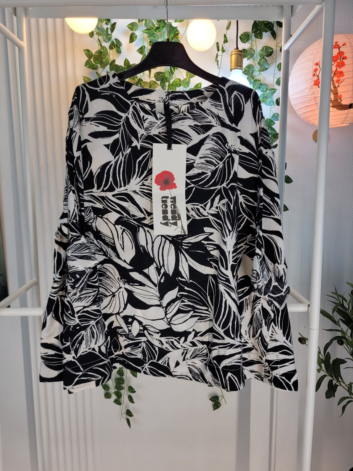 Bluzka trapezowa z wiskozy Wendy Trendy
